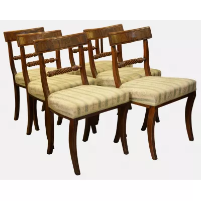 Set von 6 Regency Esszimmerstühlen, 1810, Mahagoni