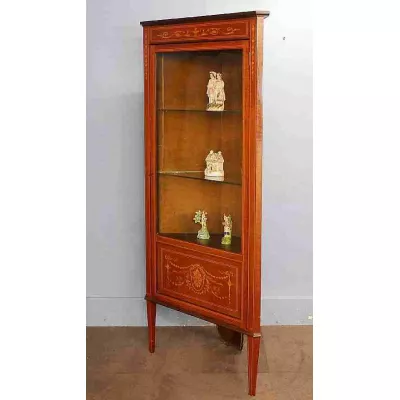 Edwardianischer Mahagoni Eckschrank von ca. 1900