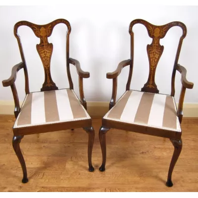 Atemberaubendes Paar Arm Chairs, Edwardian, um 1900, Mahagoni Massivholz