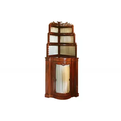 Edler viktorianischer Palisander Eckschrank von ca. 1870
