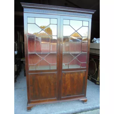 Mahagoni Astragal verglastes Bücherregal/Vitrine aus dem 18.JH