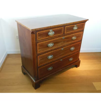 Schöne antike englische Regency Kommode Mahagoni Massiv original 1850