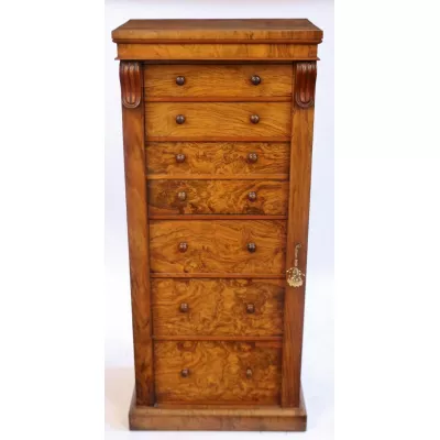 Viktorianischer original antiker Walnuss Sekretär Kommode massiv 1890