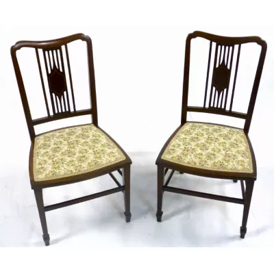 Ein Paar edwardianische Mahagonistühle von ca. 1900