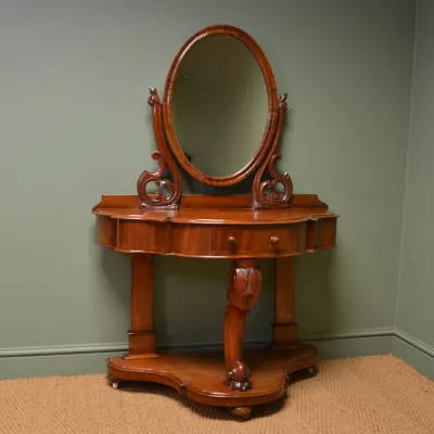 Schöner original viktorianischer massiver Mahagoni Frisierkommode Schminktisch antik 1870