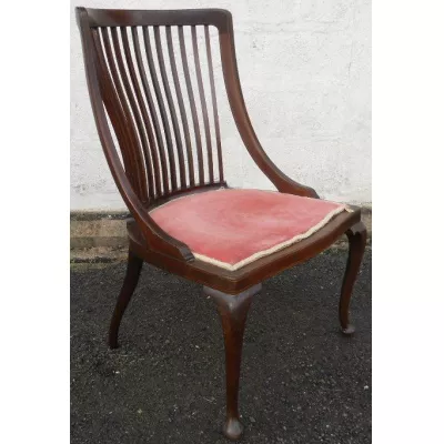 Edwardianischer antiker Mahagoni Pflegesessel massiv 1900