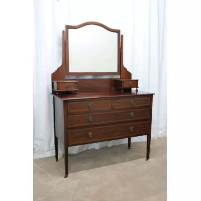 Edwardianischer Frisiertisch aus Mahagoni  von ca. 1900