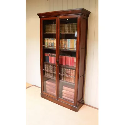 Hoher Mahagoni Bücherschrank von ca. 1890