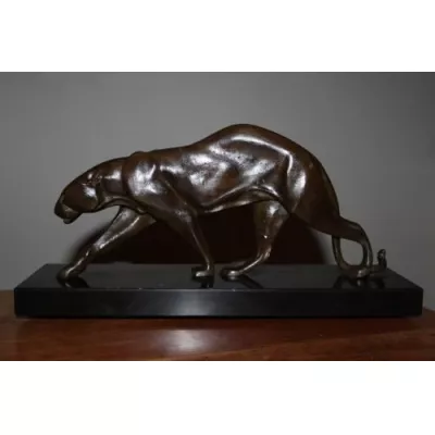 Art Deco Bronze Panther von Maurice Prost von ca. 1930