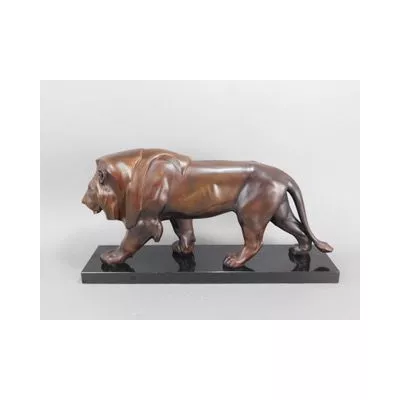 Max le Verrier Französischer Art-Deco-Cubist Löwe von ca. 1930