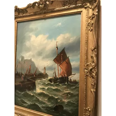Britisches original Marine Ölgemälde von George Callow