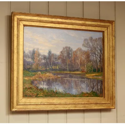 Ölmalerei auf Leinwand, von Augustus William Enness, England 1920