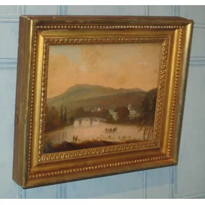 Antikes Viktorianisches Ölgemälde, Schottland 1850