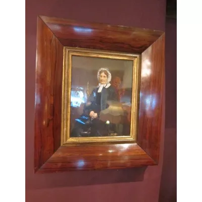 Viktorianisches antikes Ölgemälde auf Leinwand, Portrait einer Dame, 1880
