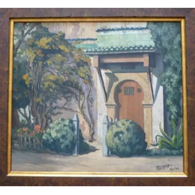 Original algerisches Ölgemälde, Orientalisch, 1946