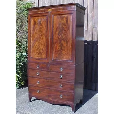 Viktorianischer Mahagoni Kleiderschrank von ca. 1880