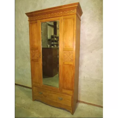 Edwardianischer Eschen Kleiderschrank von ca. 1900