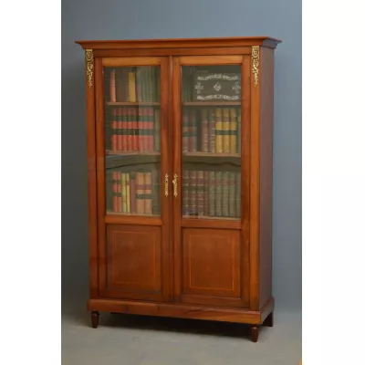 Viktorianisches Mahagoni glasiertes Bücherregal von ca. 1880