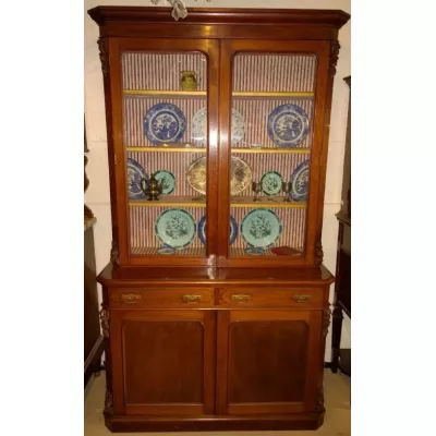 Viktorianisches Mahagoni Chiffonier Bücherregal von ca. 1860