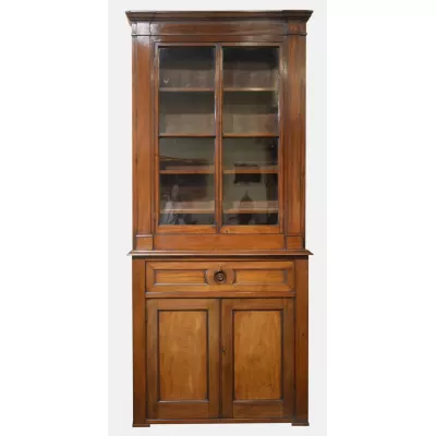 Mahagoni Sekretär mit Bücherregalaufsatz von ca. 1850