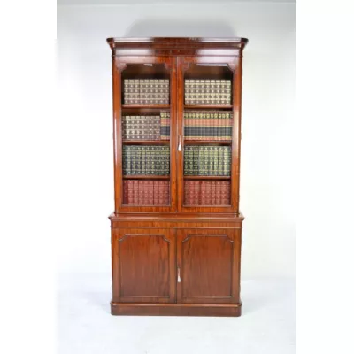 Großes viktorianisches Mahagoni Bibliotheksbücherregal von ca. 1860