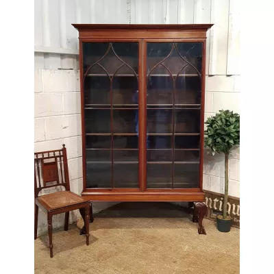 Antiker Regency Mahagoni verglaster Bücherschrank von ca.1820 