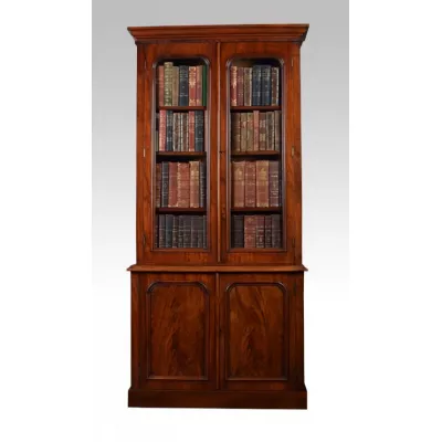 Viktorianisches zwei Türiges Mahagoni Bücherregal von ca. 1870