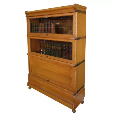 Britischer antiker Eichen globe-wernicke Bücherregal von ca. 1900