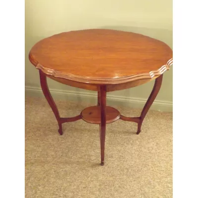 Edwardianischer antiker Mahagoni Beistelltisch massiv 1890