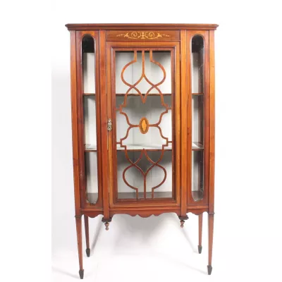 Viktorianische antike Mahagoni Vitrine englisch 1900