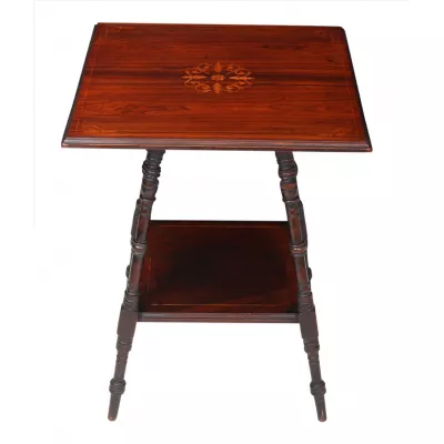 Original antiker Beistelltisch Palisander massiv englisch 1900