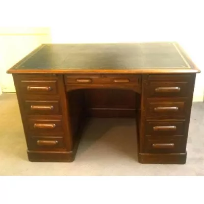 Antiker Schreibtisch massive Eiche original englisch 1900