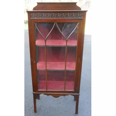 Britische antike edwardische Vitrine Mahagoni massiv englisch 1900