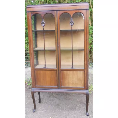 Original edwardische Vitrine Massives Mahagoni englisch antik 1910
