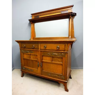 Arts & Crafts Sideboard Eiche antik englisch 1900