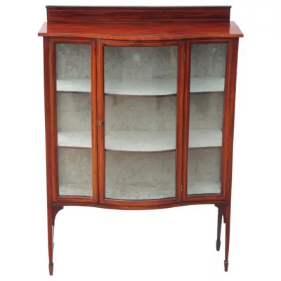 Edwardische Mahagoni Vitrine original englisch massiv 1890