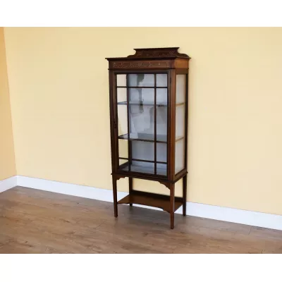 Antike edwardische Mahagoni Vitrine massiv englisch 1890