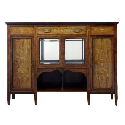 Edwardian Intarsien Palisander Sideboard original antik 1900