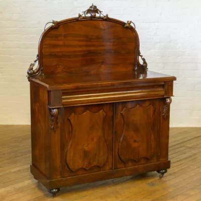 Viktorianischer Palisander Chiffonnier Sideboard massiv original antik 1850