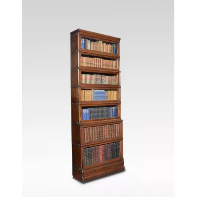 Englisches antikes Eichen Globe Wernicke Bücherregal massiv 1910