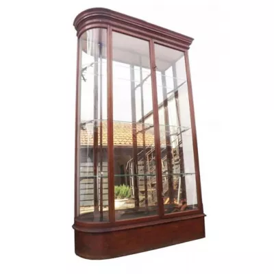 Viktorianische Vitrine Schaukasten antik Mahagoni Massivholz 1850