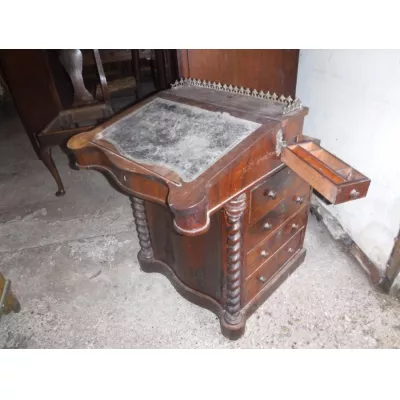 Englischer antiker Palisander Davenport Sekretär 1840