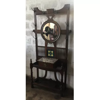 Viktorianische original Garderobe Eiche massiv englisch antik 1850