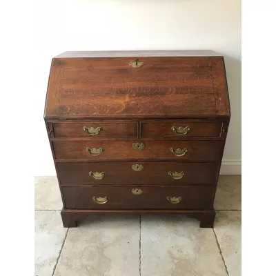 Englischer original antiker Sekretär Kommode Eiche massiv 1750