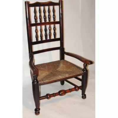 Orignal Antiker Englischer Georgischer Krankenpfleger Stuhl aus massivem Ulmenholz von ca. 1800