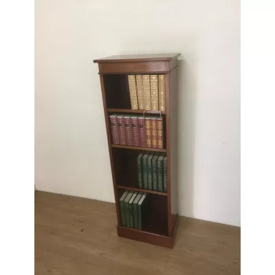 Antikes Original Englisches Schlankes Bücherregale aus massivem Nussbaumholz 1850