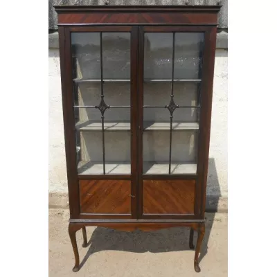 Edwardianische Massive Mahagoni Porzellan Vitrine von ca. 1900