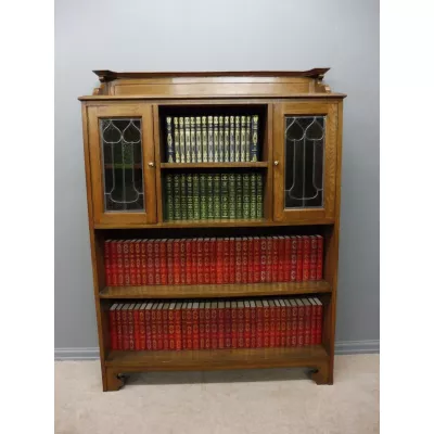 Arts and crafts Bücherregal original antik aus massivem Eichenholz von ca. 1900