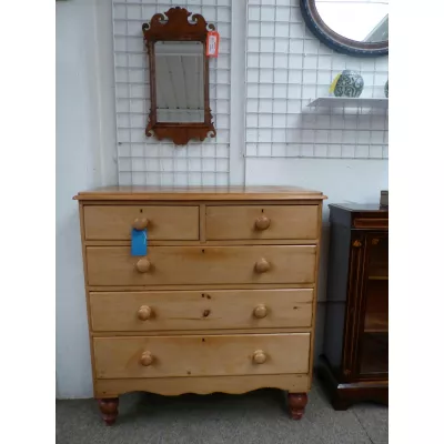 Original Antike Englische Kiefern Kommode Massivholz aus dem späten 1880