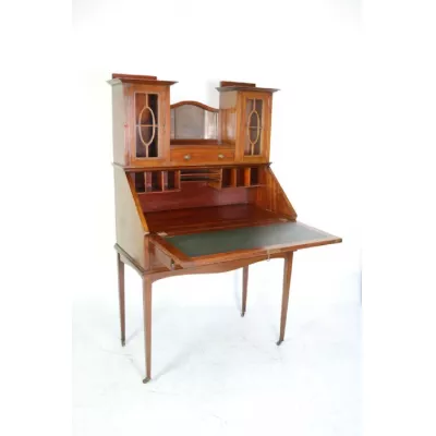 Antiker Englischer Arts & Crafts Mahagoni Sekretär von ca. 1900